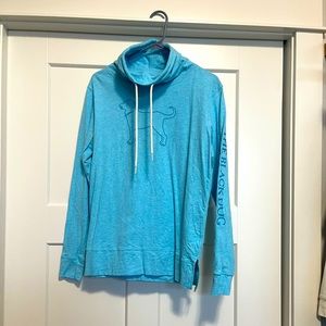 Blue Hoodie with Dog Logo